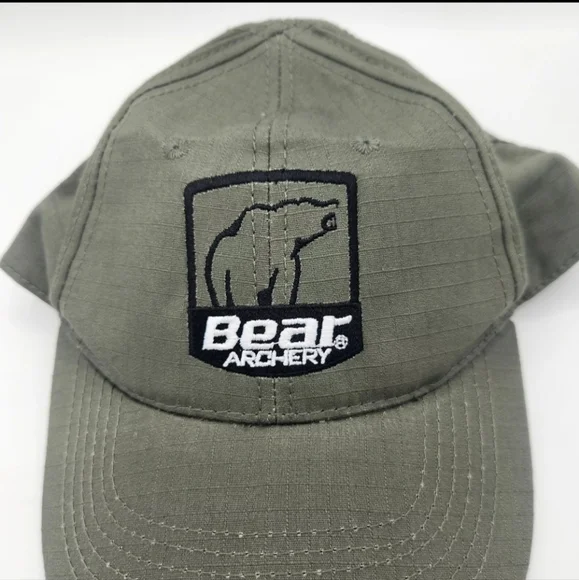 Bear Archery Hat Cap Adjustable Mens Olive Green Hunting Outdoors Archery - Picture 2 of 6